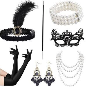 8786 1920s Accessoriess For Flapper Accessoriess Set Roaring
